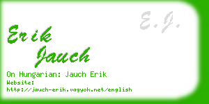 erik jauch business card
